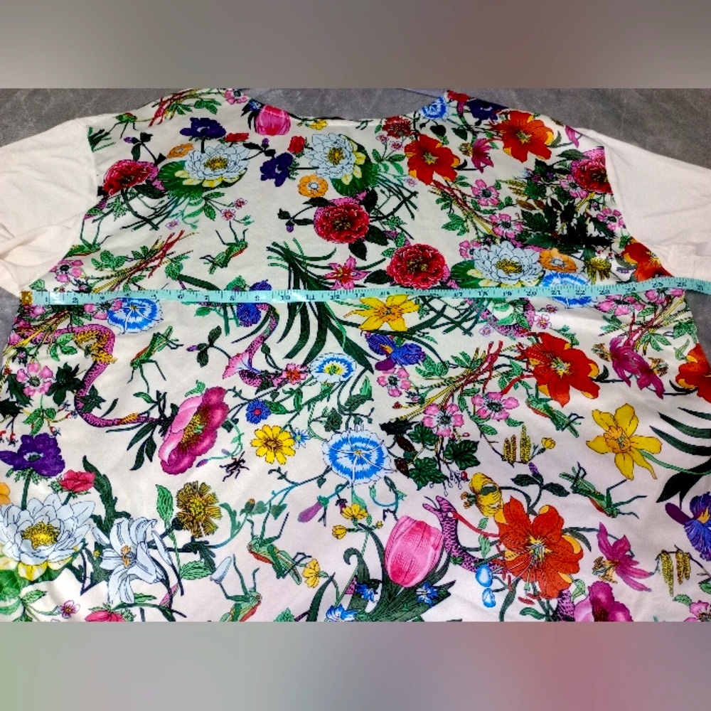 Ellos Multicolor Vintage Floral Women's Blouse size L - Picture 6 of 9